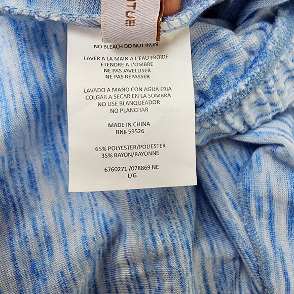 BECCA Strapless Blue Swim Cover Up Midi Dress Slit w Stretch Sz L - Picture 14 of 14